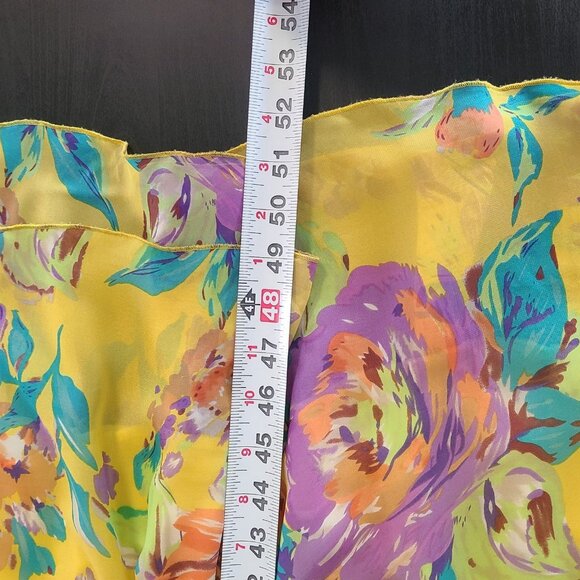 Soft Surroundings Floral Chiffon Maxi Dress Beach Resort Spring Summer S P - Picture 7 of 9